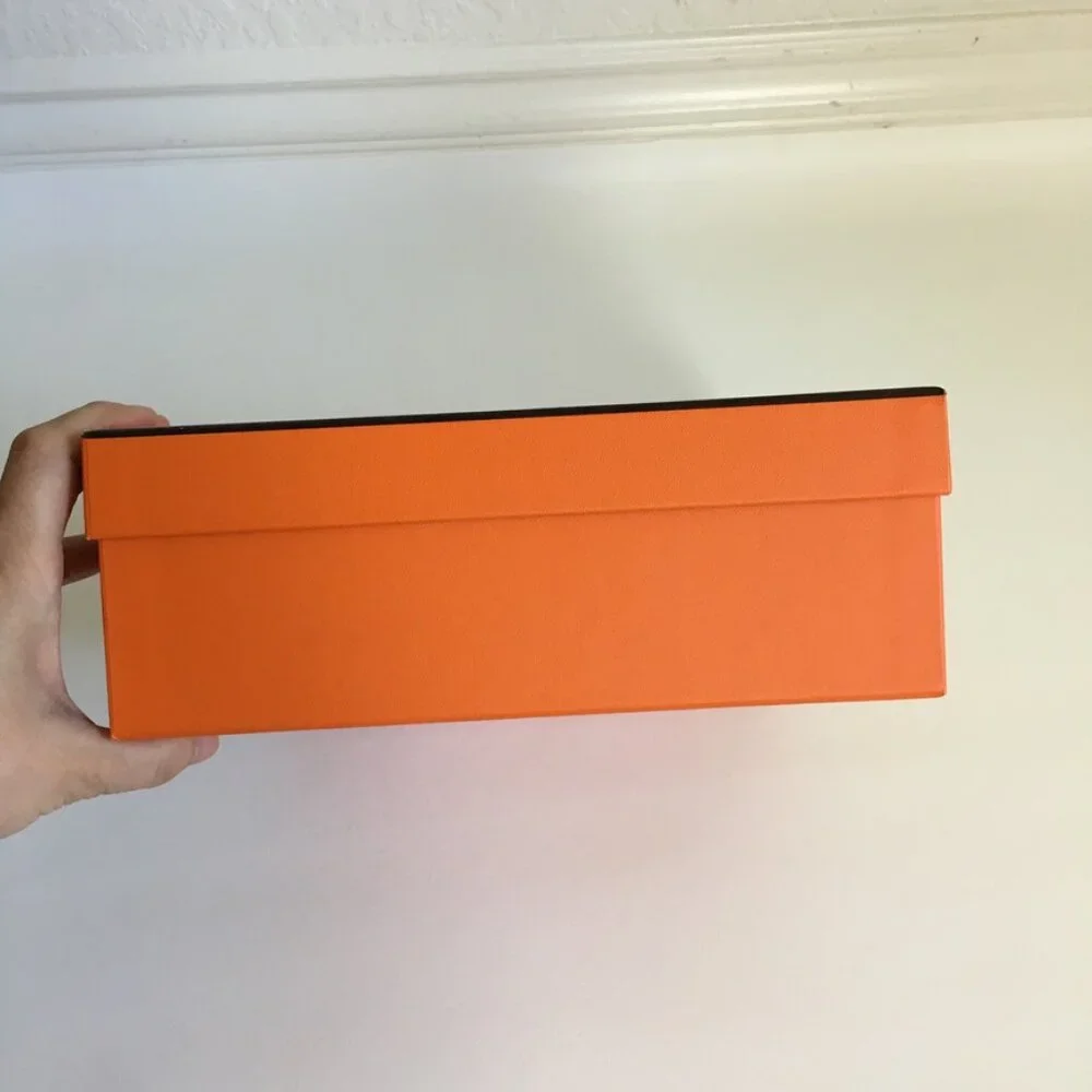Hermes Square Gift Box with Fabric Cushion Tissue Paper Accessory Gift Box